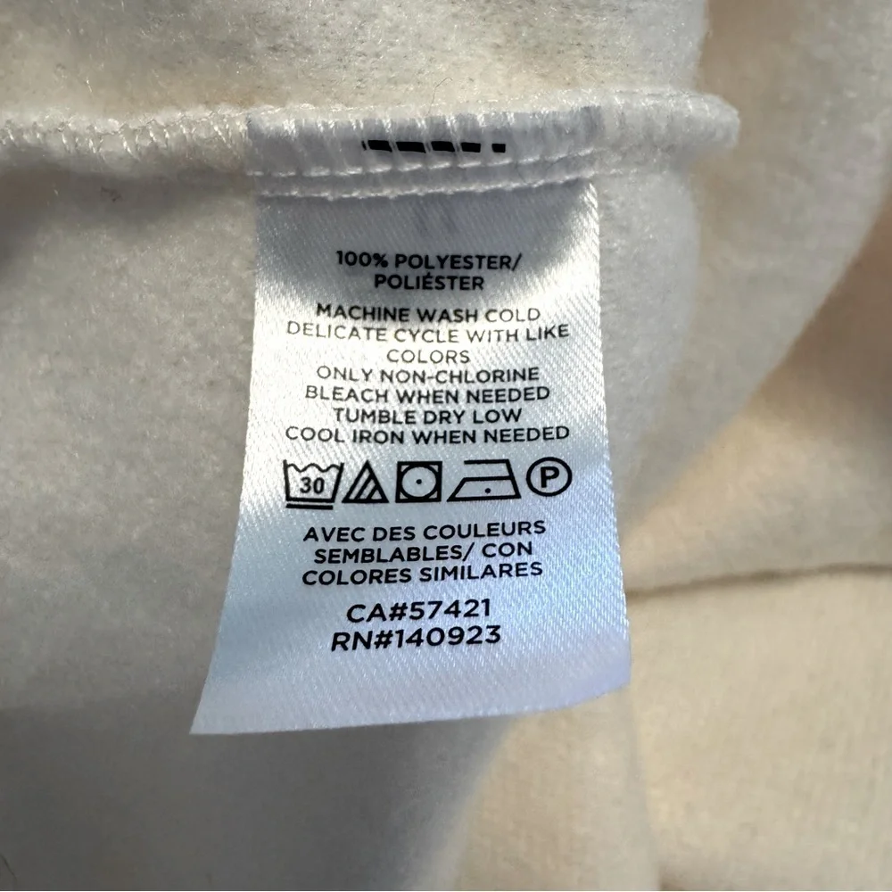 LOFT Cream Sherpa Size Small Hooded Sweatshirt - Picture 5 of 6